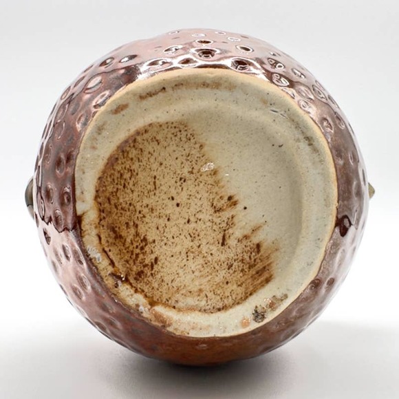 Vintage Strawberry Pitcher Majolica Style Pottery 6" - Picture 7 of 13